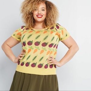 NWT 1 X ModCloth Vegetable Sweater Shirt